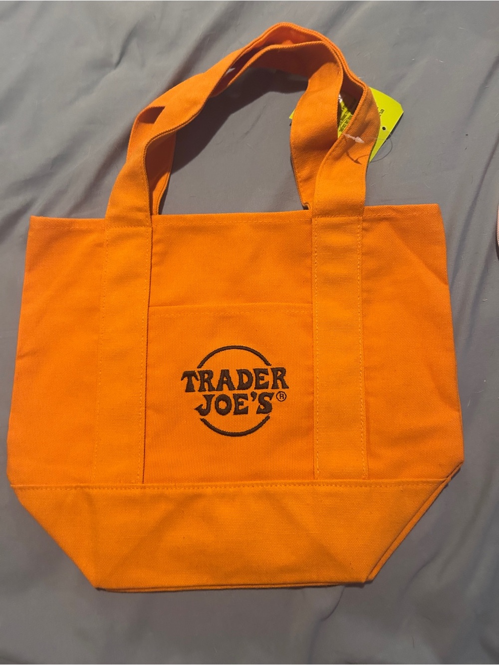 Trader Joe’s Orange Canvas Tote Bag - Picture 2 of 4